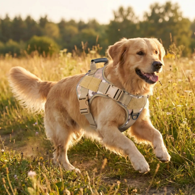 harnais chien camouflage militaire