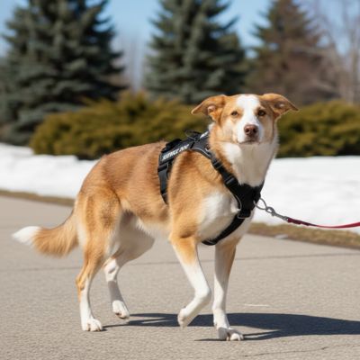 harnais chien reglable noir pour chien