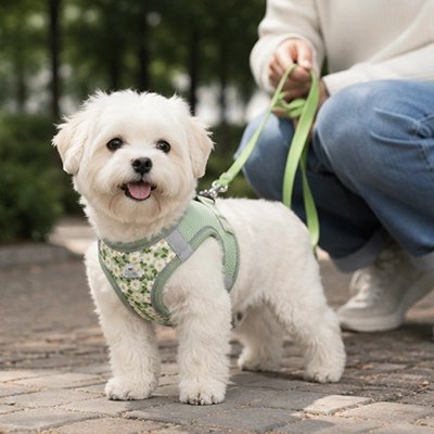 harnais pour chien vert confortable